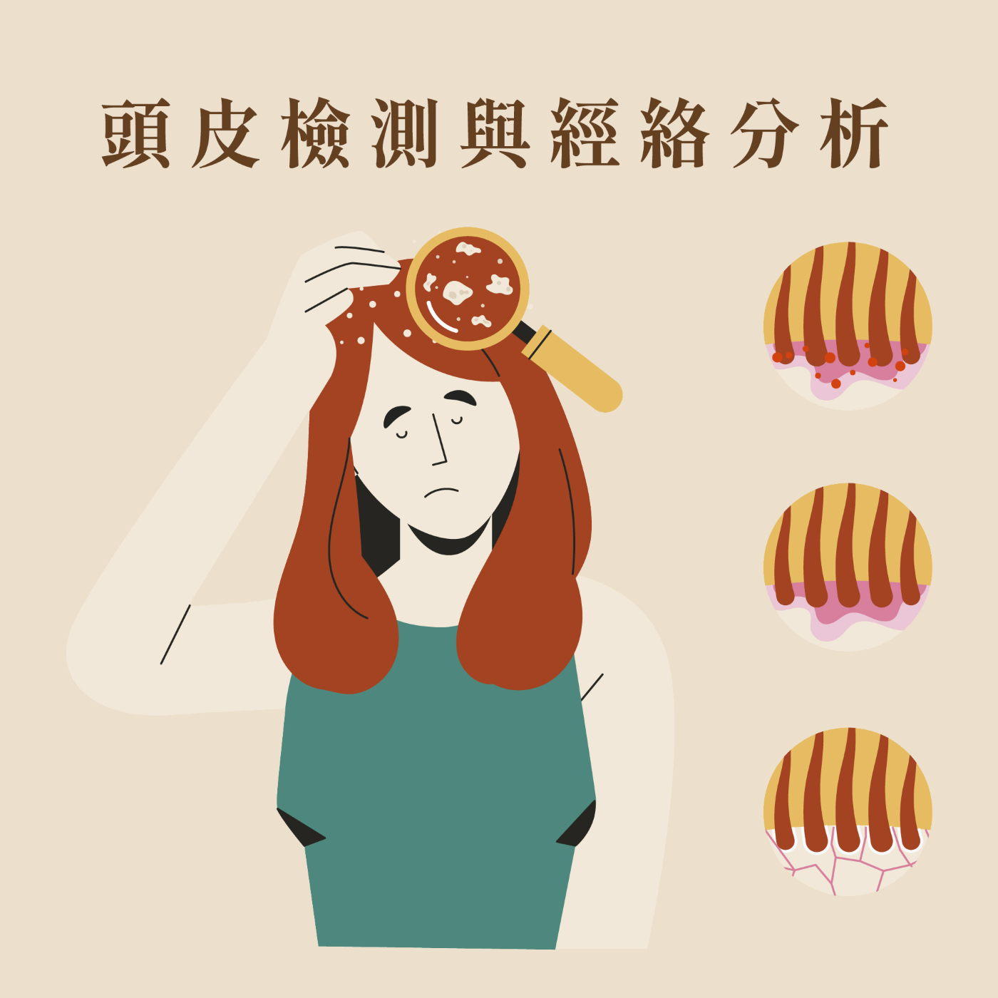 時尖髮廊TIME TIP HAIR SALON-頭皮檢測與經絡分析(範例文案)
